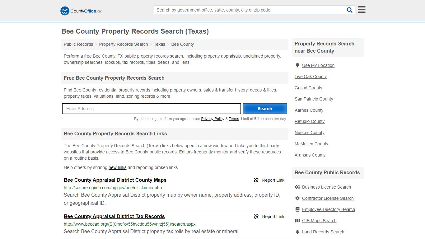 Bee County Property Records Search (Texas) - County Office